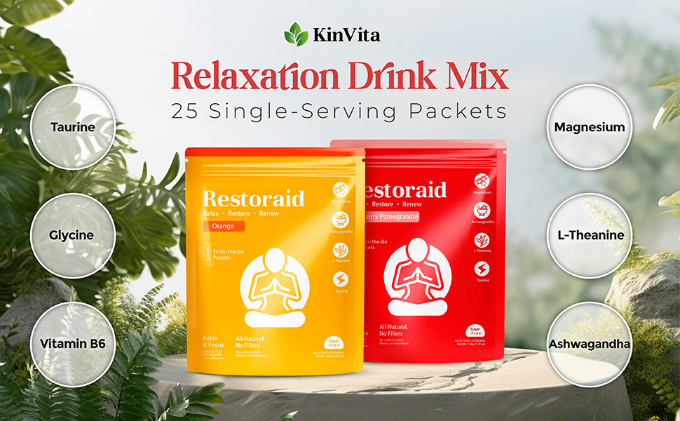 Restoraid Orange and Cranberry Pomegranate - 25 Pack - KinVita